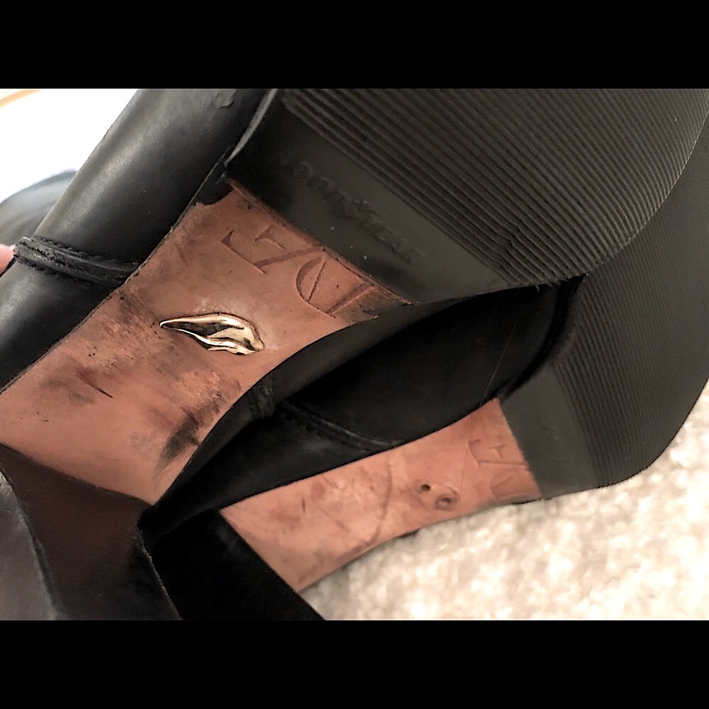 Diane von Furstenberg Black Knee-high Boots 7 1/2! - Picture 7 of 8